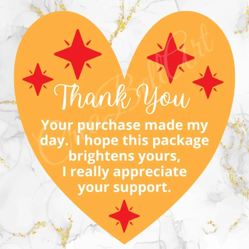 60 COUNT COLORS HEART-SHAPED THANK YOU CARDS  BLANK BACKS 2